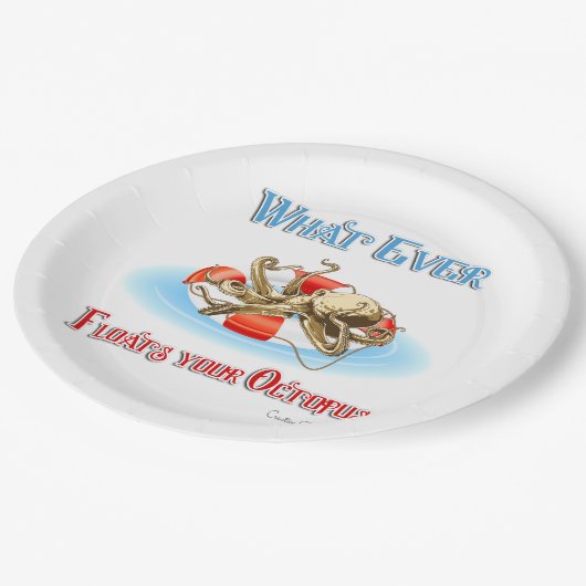 タコを浮かべるものは ペーパープレート (アングル)