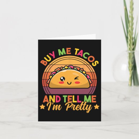 タコを買ってきて、かわいいって言って Funny Taco カード (正面)
