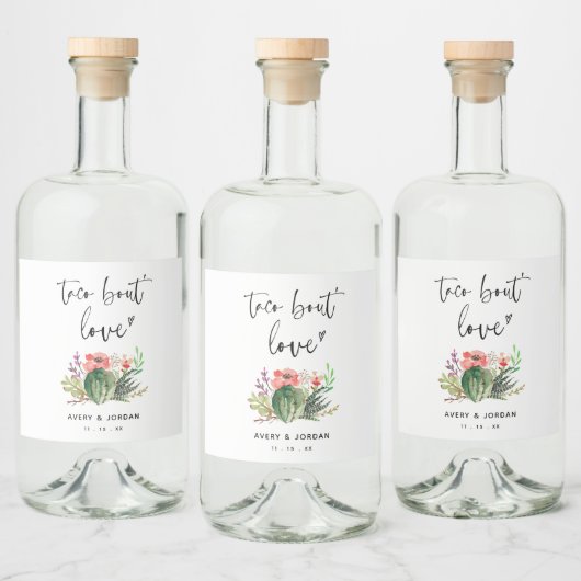 タコアウトラブウォーターカラーサボスフィエスタフリット リキュールボトルラベル (ボトル)