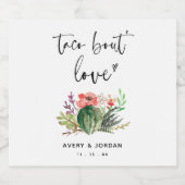 タコアウトラブウォーターカラーサボスフィエスタフリット リキュールボトルラベル (シングルラベル)