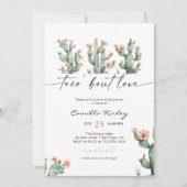 タコアウトラブサボスフローラブライダルシャワー 招待状 (正面)