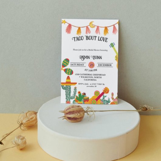 タコアウトラブサボスブライダルシャワー 招待状