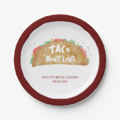 タコアウトラブズ結婚ブライダルシャワーフィエスタ ペーパープレート (正面)
