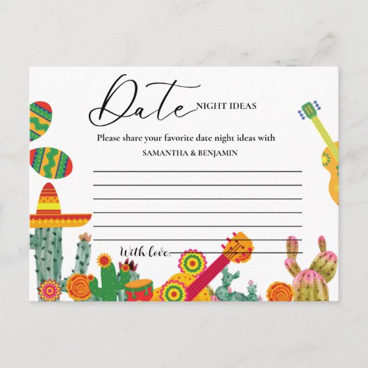 タコアウトラブメキシコのデートアイディアアドバイスCa アドバイスカード (正面)