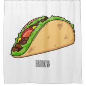 タコアニメイラストレーション シャワーカーテン (正面)