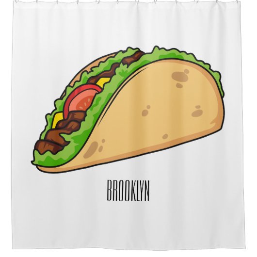 タコアニメイラストレーション シャワーカーテン (正面)