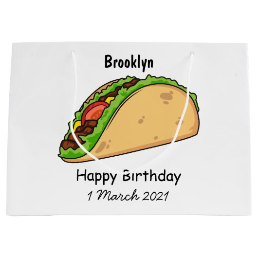 タコアニメイラストレーション ラージペーパーバッグ (正面)