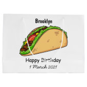 タコアニメイラストレーション ラージペーパーバッグ (裏面)