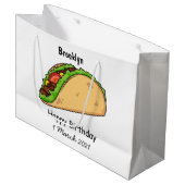 タコアニメイラストレーション ラージペーパーバッグ (正面アングル)