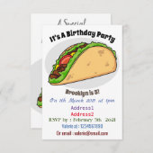 タコアニメイラストレーション 招待状 (正面/裏面)