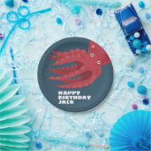 タコアンダーシーテーマの誕生日 ペーパープレート (パーティー)