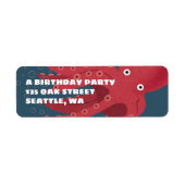 タコアンダーシーテーマの誕生日 ラベル (正面)