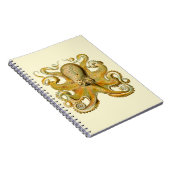 タコアンティークイラストレーションシーモンスター ノートブック (右側)