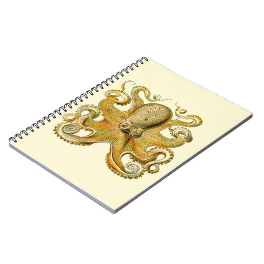 タコアンティークイラストレーションシーモンスター ノートブック (左側)