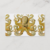 タコアンティークイラストレーションシーモンスター 名刺 (裏面)