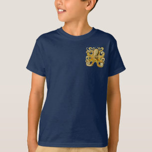 タコアンティークイラストレーションシーモンスター Tシャツ