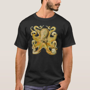 タコアンティークイラストレーションシーモンスター Tシャツ
