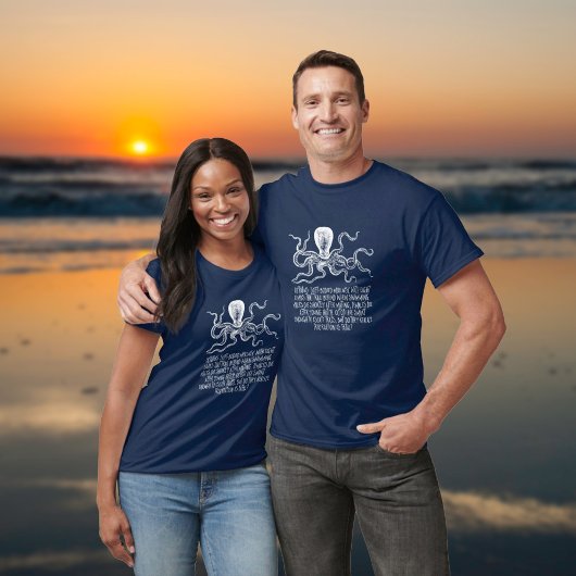 タコイラストレーションと交配情報 Tシャツ