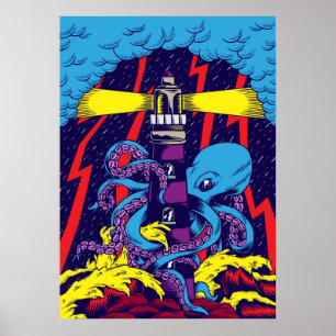 タコイラストレーション ポスター