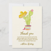 タコウォーターのベビーの色サボテンの赤ちゃんシャワー サンキューカード (正面)