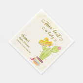 タコウォーターのベビーの色サボテンの赤ちゃんシャワー スタンダードランチョンナプキン (角)