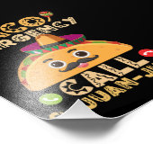 タコエマージェンシーおもしろいコールCinco de Mayo Mexican フォトプリント (角)