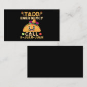 タコエマージェンシーおもしろいコールCinco de Mayo Mexican 名刺 (正面/裏面)