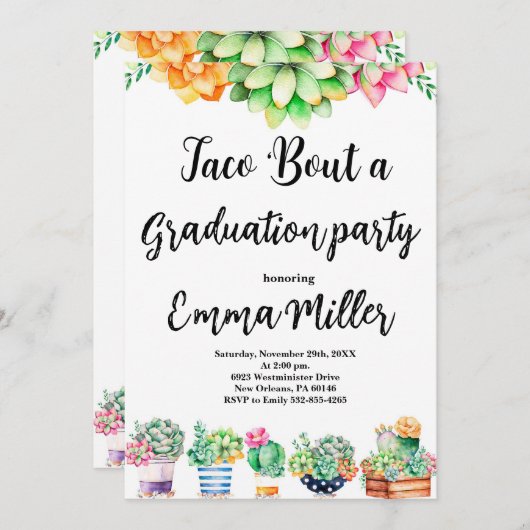 タコオブアエクセシションフィエスタパーティー 招待状 (正面/裏面)