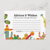 タコオブラブアドバイス&WIshesブライダルシャワー エンクロージャーカード (正面)