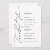 タコオブラブホテルブライダルシャワーパーティーお祝い 招待状 (正面/裏面)