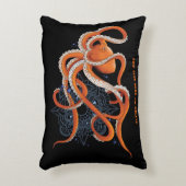 タコオレンジマンダラブルー アクセントクッション (正面(垂直))