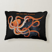 タコオレンジマンダラブルー アクセントクッション (裏面)