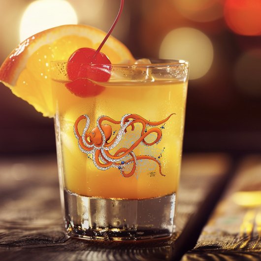 タコオレンジマンダラブルー ショットグラス