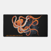 タコオレンジマンダラブルー デスクマット (正面)