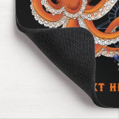 タコオレンジマンダラブルー マウスパッド (コーナー)