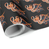 タコオレンジマンダラブルー ラッピングペーパー (ロールコーナー)