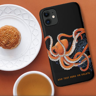 タコオレンジマンダラブルー iPhone 11 ケース
