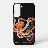 タコオレンジマンダラブルー SAMSUNG GALAXYケース (裏面)