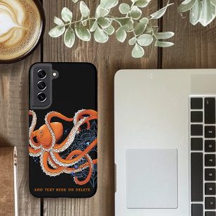 タコオレンジマンダラブルー SAMSUNG GALAXY S22+ケース