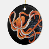 タコオレンジマンダルブルー セラミックオーナメント (左)