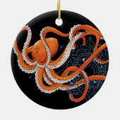 タコオレンジマンダルブルー セラミックオーナメント (裏面)
