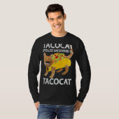 タコカおもしろいットキャットタコティー子猫タコス Tシャツ (正面フル)