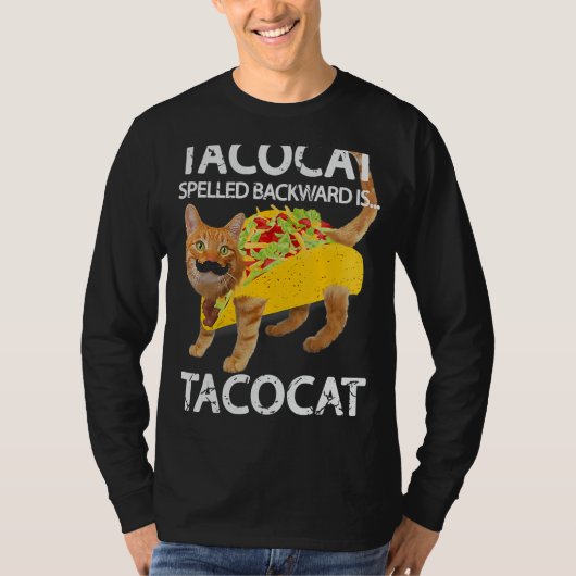 タコカおもしろいットキャットタコティー子猫タコス Tシャツ (正面)