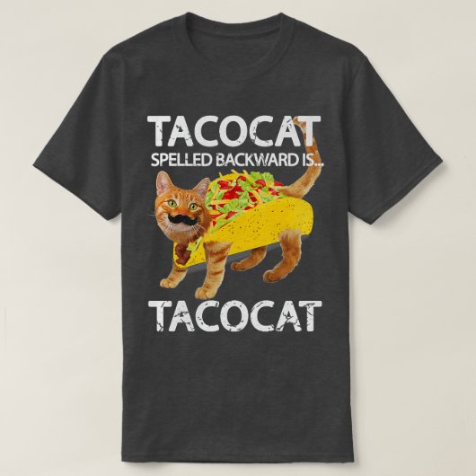 タコカおもしろいットキャットタコ恋人子猫タコス Tシャツ (デザイン正面)