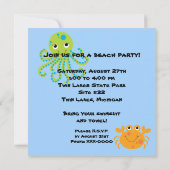 タコカスタマイズ誕生日招待状 招待状 (裏面)