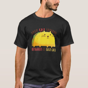 タコカットのスペルは逆タコカトTaco Mexican F Tシャツ