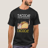 タコカットの後ろスペルはタコカット可愛い猫 Tシャツ (正面)