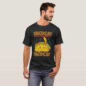 タコカットコスメおもしろいットキャットタコ恋人子猫タコスF Tシャツ (正面フル)