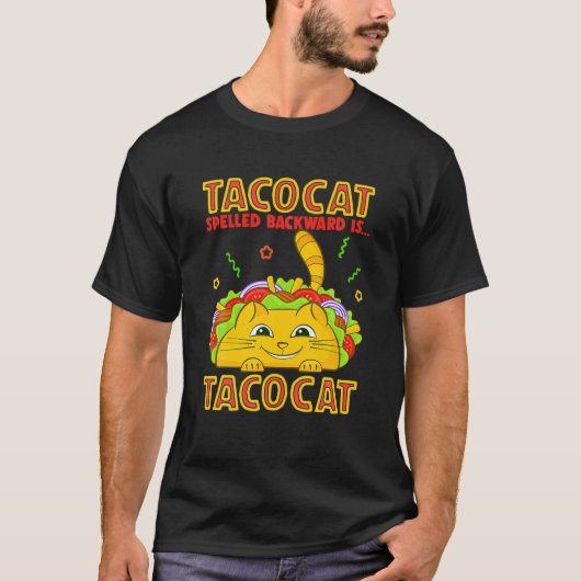 タコカットコスメおもしろいットキャットタコ恋人子猫タコスF Tシャツ (正面)