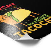 タコカットスペリング後ろ向きタコス猫Cinco De Mayo フォトプリント (角)